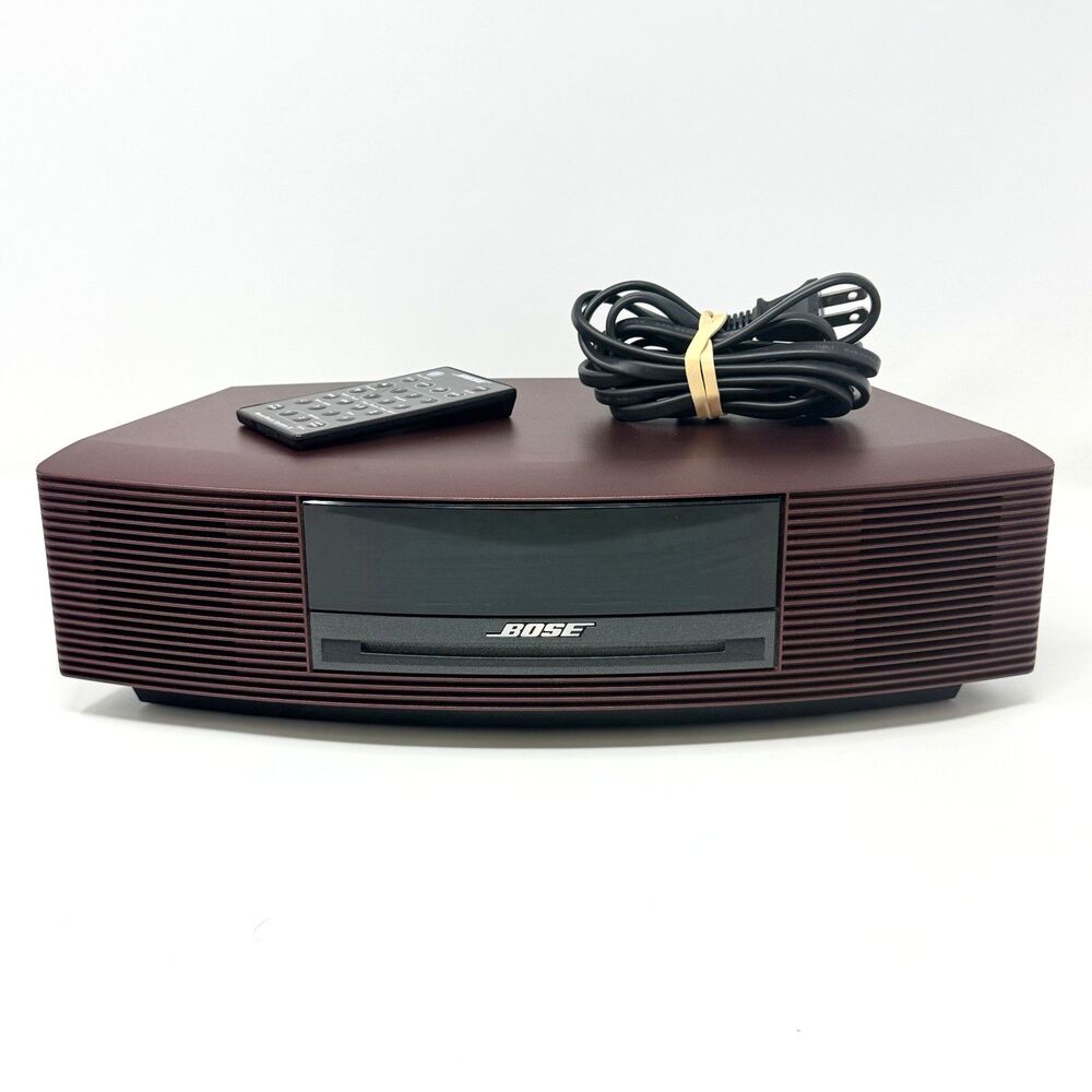 Bose Wave Music System III CD Player AM FM Radio Burgundy Red Remote Tested